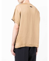 beige T-Shirt mit einem Rundhalsausschnitt von Fear Of God