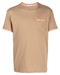 beige T-Shirt mit einem Rundhalsausschnitt von Manuel Ritz