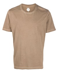 beige T-Shirt mit einem Rundhalsausschnitt von Mazzarelli