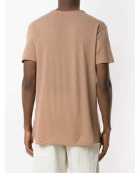 beige T-Shirt mit einem Rundhalsausschnitt von OSKLEN