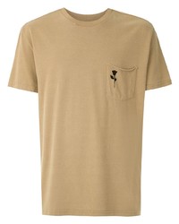 beige T-Shirt mit einem Rundhalsausschnitt von OSKLEN