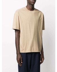 beige T-Shirt mit einem Rundhalsausschnitt von Joseph