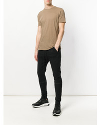 beige T-Shirt mit einem Rundhalsausschnitt von Thom Krom