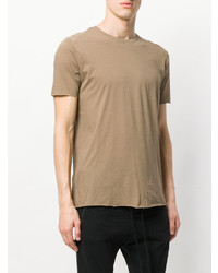 beige T-Shirt mit einem Rundhalsausschnitt von Thom Krom