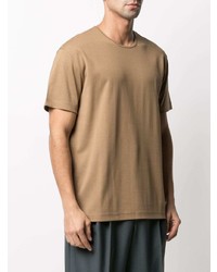 beige T-Shirt mit einem Rundhalsausschnitt von Lemaire