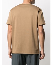 beige T-Shirt mit einem Rundhalsausschnitt von Lemaire