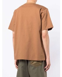 beige T-Shirt mit einem Rundhalsausschnitt von White Mountaineering