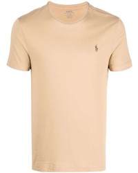 beige T-Shirt mit einem Rundhalsausschnitt von Polo Ralph Lauren