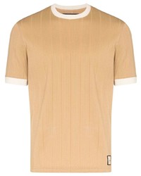 beige T-Shirt mit einem Rundhalsausschnitt von Prevu