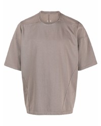 beige T-Shirt mit einem Rundhalsausschnitt von Rick Owens DRKSHDW