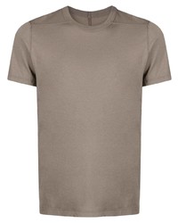 beige T-Shirt mit einem Rundhalsausschnitt von Rick Owens