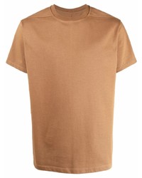 beige T-Shirt mit einem Rundhalsausschnitt von Rick Owens