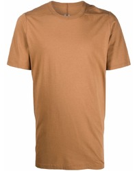 beige T-Shirt mit einem Rundhalsausschnitt von Rick Owens