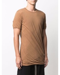 beige T-Shirt mit einem Rundhalsausschnitt von Rick Owens