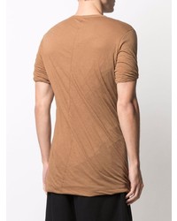 beige T-Shirt mit einem Rundhalsausschnitt von Rick Owens