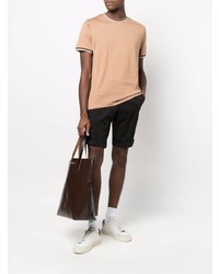 beige T-Shirt mit einem Rundhalsausschnitt von Eleventy