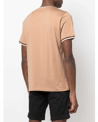 beige T-Shirt mit einem Rundhalsausschnitt von Eleventy