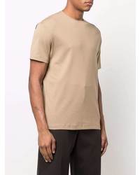 beige T-Shirt mit einem Rundhalsausschnitt von Lemaire