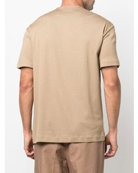 beige T-Shirt mit einem Rundhalsausschnitt von Lemaire