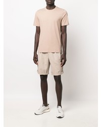 beige T-Shirt mit einem Rundhalsausschnitt von Brunello Cucinelli