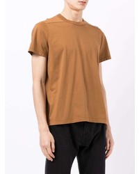 beige T-Shirt mit einem Rundhalsausschnitt von Rick Owens