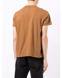 beige T-Shirt mit einem Rundhalsausschnitt von Rick Owens