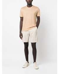 beige T-Shirt mit einem Rundhalsausschnitt von Brioni