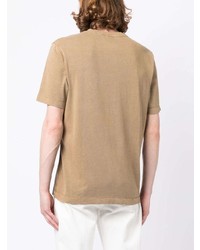 beige T-Shirt mit einem Rundhalsausschnitt von BOSS