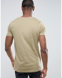 beige T-Shirt mit einem Rundhalsausschnitt von Asos