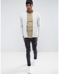 beige T-Shirt mit einem Rundhalsausschnitt von Asos