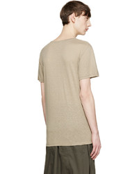 beige T-Shirt mit einem Rundhalsausschnitt von Balmain