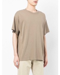 beige T-Shirt mit einem Rundhalsausschnitt von John Elliott