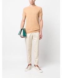 beige T-Shirt mit einem Rundhalsausschnitt von Aspesi