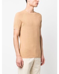 beige T-Shirt mit einem Rundhalsausschnitt von Aspesi