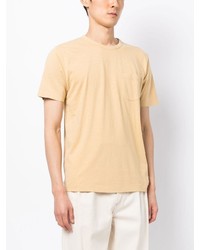 beige T-Shirt mit einem Rundhalsausschnitt von YMC