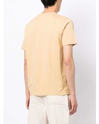 beige T-Shirt mit einem Rundhalsausschnitt von YMC