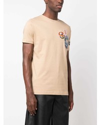 beige T-Shirt mit einem Rundhalsausschnitt von Iceberg