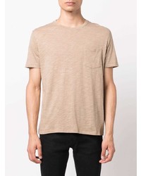 beige T-Shirt mit einem Rundhalsausschnitt von Zadig & Voltaire