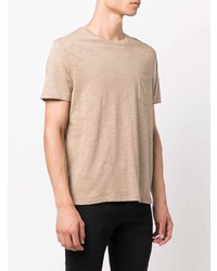 beige T-Shirt mit einem Rundhalsausschnitt von Zadig & Voltaire