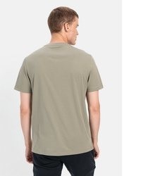 beige T-shirt mit einer Knopfleiste von camel active