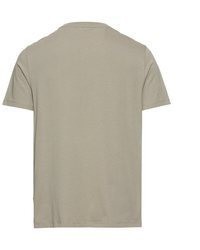 beige T-shirt mit einer Knopfleiste von camel active