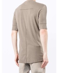 beige T-shirt mit einer Knopfleiste von Thom Krom