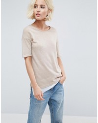 beige T-shirt von B.young