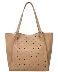 beige Taschen mit geometrischem Muster