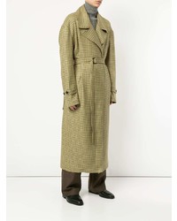 beige Trenchcoat mit Hahnentritt-Muster von Strateas Carlucci