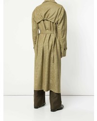 beige Trenchcoat mit Hahnentritt-Muster von Strateas Carlucci