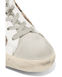 beige Turnschuhe mit Leopardenmuster von Golden Goose Deluxe Brand