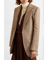 beige Tweed-Jacke von Chloé