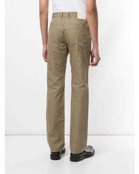 beige vertikal gestreifte Chinohose von D'urban