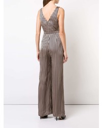 beige vertikal gestreifter Jumpsuit von JONATHAN SIMKHAI